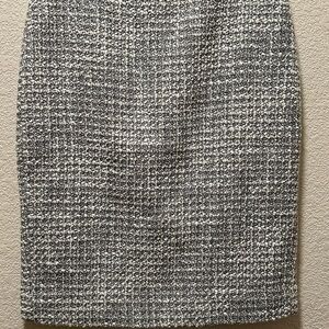 J. Crew Gray and White Pencil Skirt for